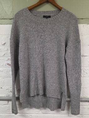 J. Crew Gray Knit Crewneck Sweater Small Wool